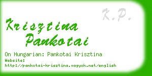 krisztina pankotai business card